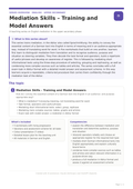 Mediation Skills – Training and Model Answers