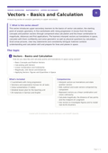 Vectors – Basics and Calculation