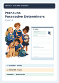 Pronouns & Possessive Determiners | Subject & Object Pronouns, my/your/their, this & that | Grammar Unit | Grades 3–6