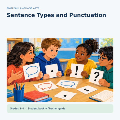 Sentence Types & Punctuation | Statements, Questions, Exclamations & Commands | Grammar Unit | Grades 3–4