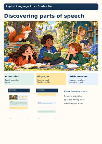 Parts of Speech: Nouns, Verbs & Adjectives | Word Classes in Sentences, Tricky Cases & Revising Texts | Grammar Unit | Grades 3–4