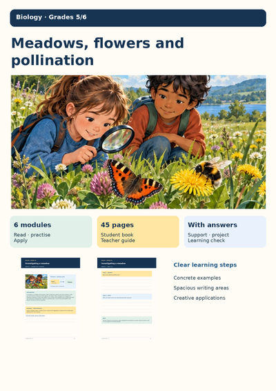 Meadows, Flowers & Pollination | Flower Parts, Pollinators, Food Chains & Biodiversity | Life Science Unit | Grades 5–6