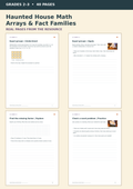 Haunted House Math – Halloween math unit for Grades 2–3, sample pages preview