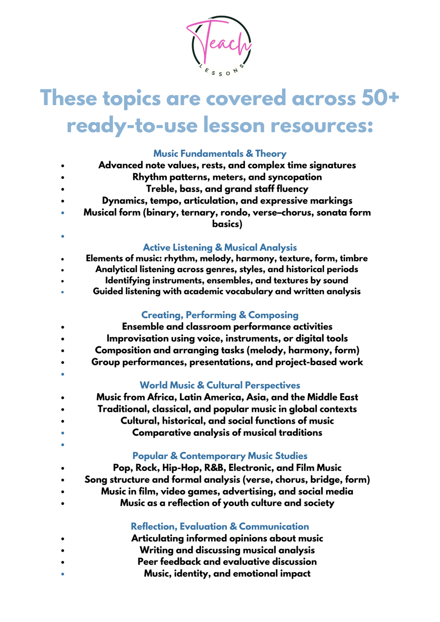 Music Complete – Ready-to-Use Curriculum for High School Music (Grades 9–12) image 4