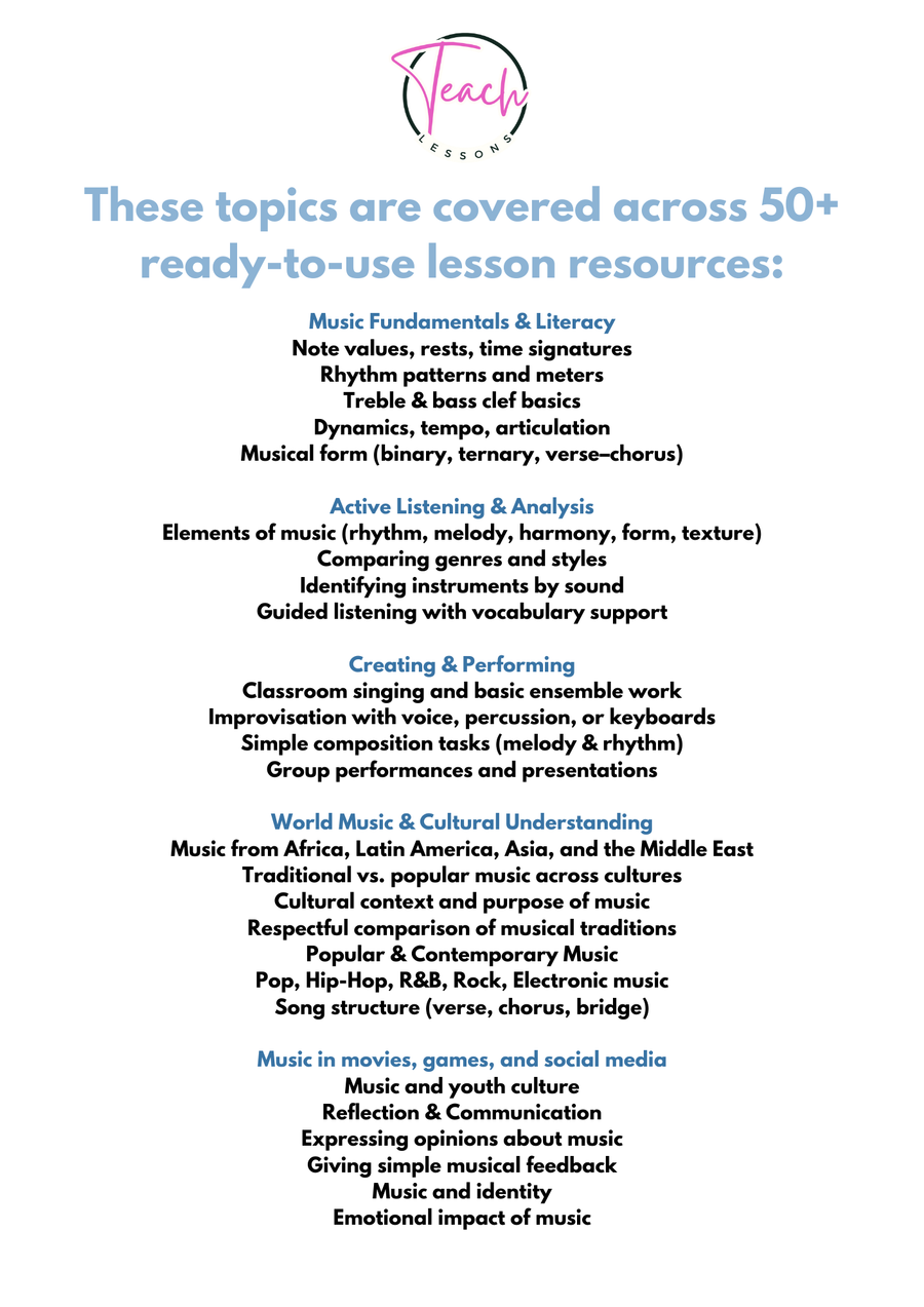 Music Complete – Ready-to-Use Curriculum for Middle School Music (Grades 6–8) image 4