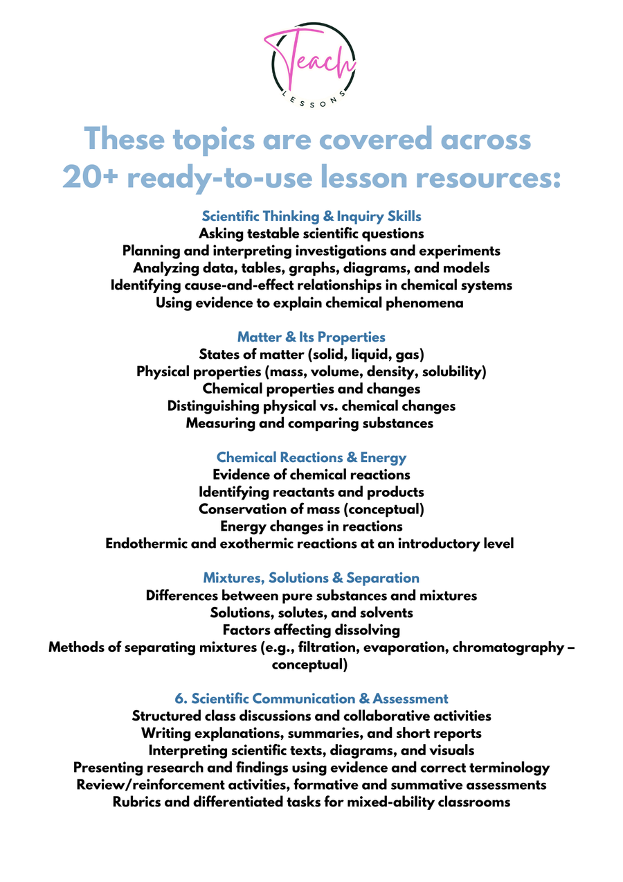 Chemistry Complete – Ready-to-Use Curriculum for Middle School Chemistry image 4