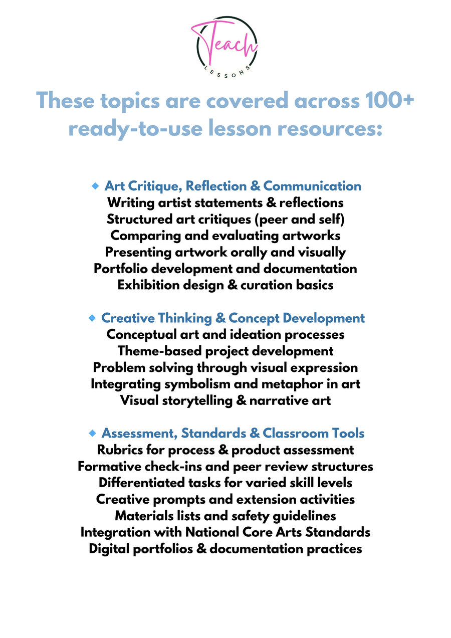 Art Complete – Ready-to-Use Curriculum for High School Art (Grades 9–12) preview 5