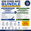 AP Calculus Mega Bundle educational workbook cover featuring two printable high school math workbooks for AP Calculus AB and BC, including derivatives, integrals, graph analysis, optimization, mathematical modeling, practice exams, and comprehensive exam preparation for Grades 11–12.