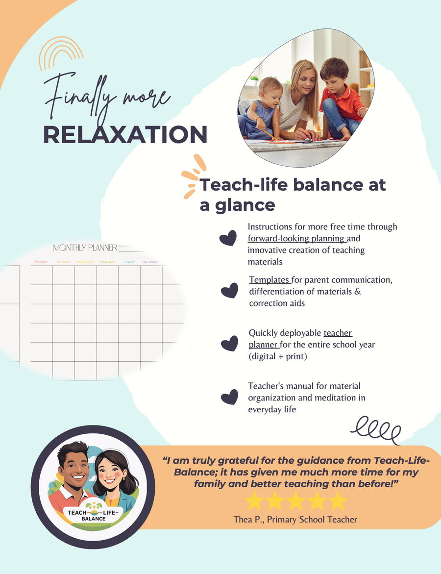 Teach-Life-Balance: The Complete Time-Saving Course for Teachers (incl. Planner, Guides & Templates) image 2
