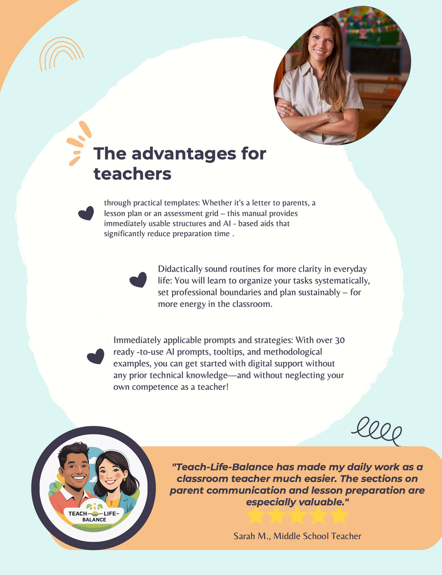 Teach-Life-Balance: The Complete Time-Saving Course for Teachers (incl. Planner, Guides & Templates) image 3