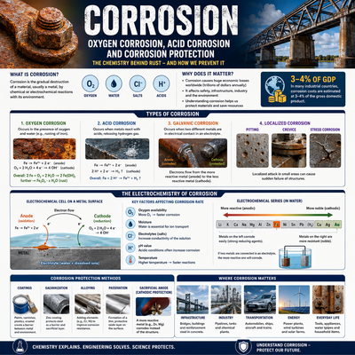 Corrosion Chemistry – Oxygen Corrosion, Acid Corrosion & Corrosion Protection
