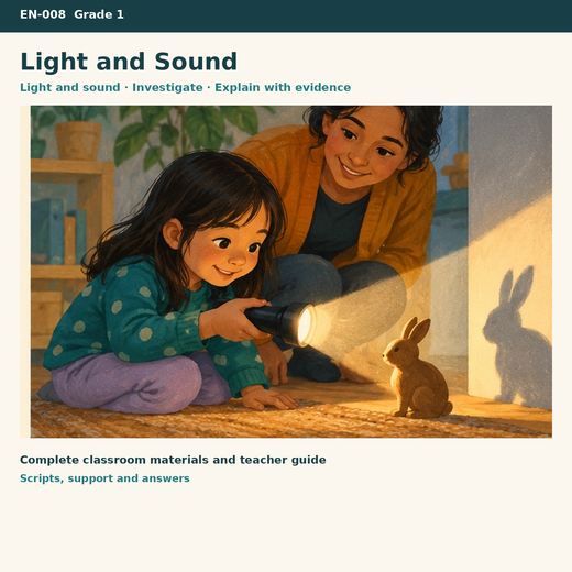 Light and Sound | Vibrations, Materials, Shadows & Signals | Grade 1