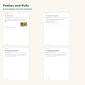 Pushes and Pulls – preview of sample pages