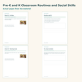 Classroom Routines and Social Skills – preview of sample pages