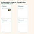 My Community: Helpers, Maps and Rules – preview of sample pages