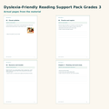 Dyslexia-Friendly Reading Support Pack – preview of sample pages