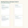 Reading Fluency Passages – preview of sample pages