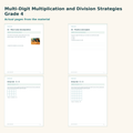 Multi-Digit Multiplication and Division – preview of sample pages