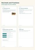 Decimals and Fractions – preview pages