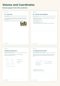 Volume and the Coordinate Plane – preview pages