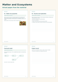 Matter and Ecosystems – preview pages