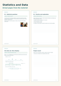 Statistics and Data – preview pages
