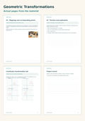 Geometric Transformations – preview pages