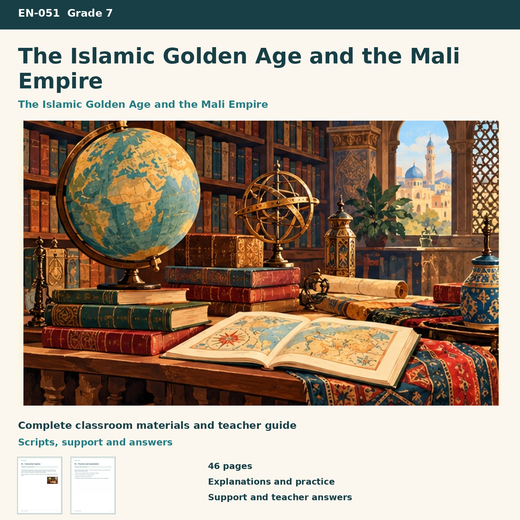 The Islamic Golden Age and the Mali Empire | 8 Lessons, 8 Case Cards & a Project | Grade 7