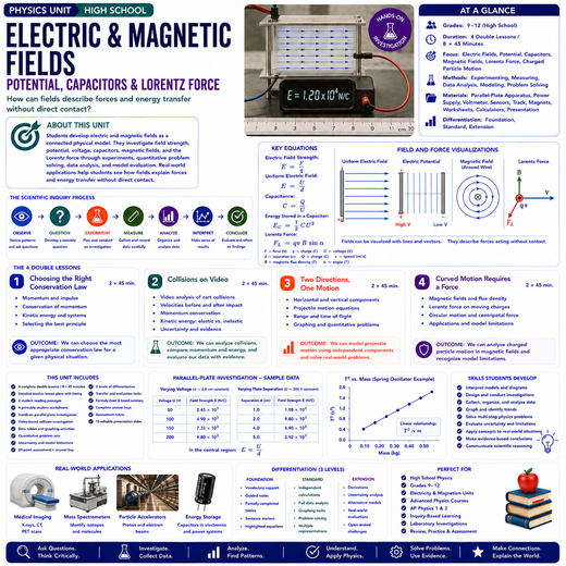 Electric & Magnetic Fields | Potential, Capacitors & the Lorentz Force | Physics Unit | Honors & AP