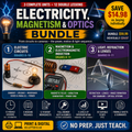 Electricity, Magnetism & Optics Bundle | Circuits, Induction & Lenses | 3 Complete Units | Grades 8–11