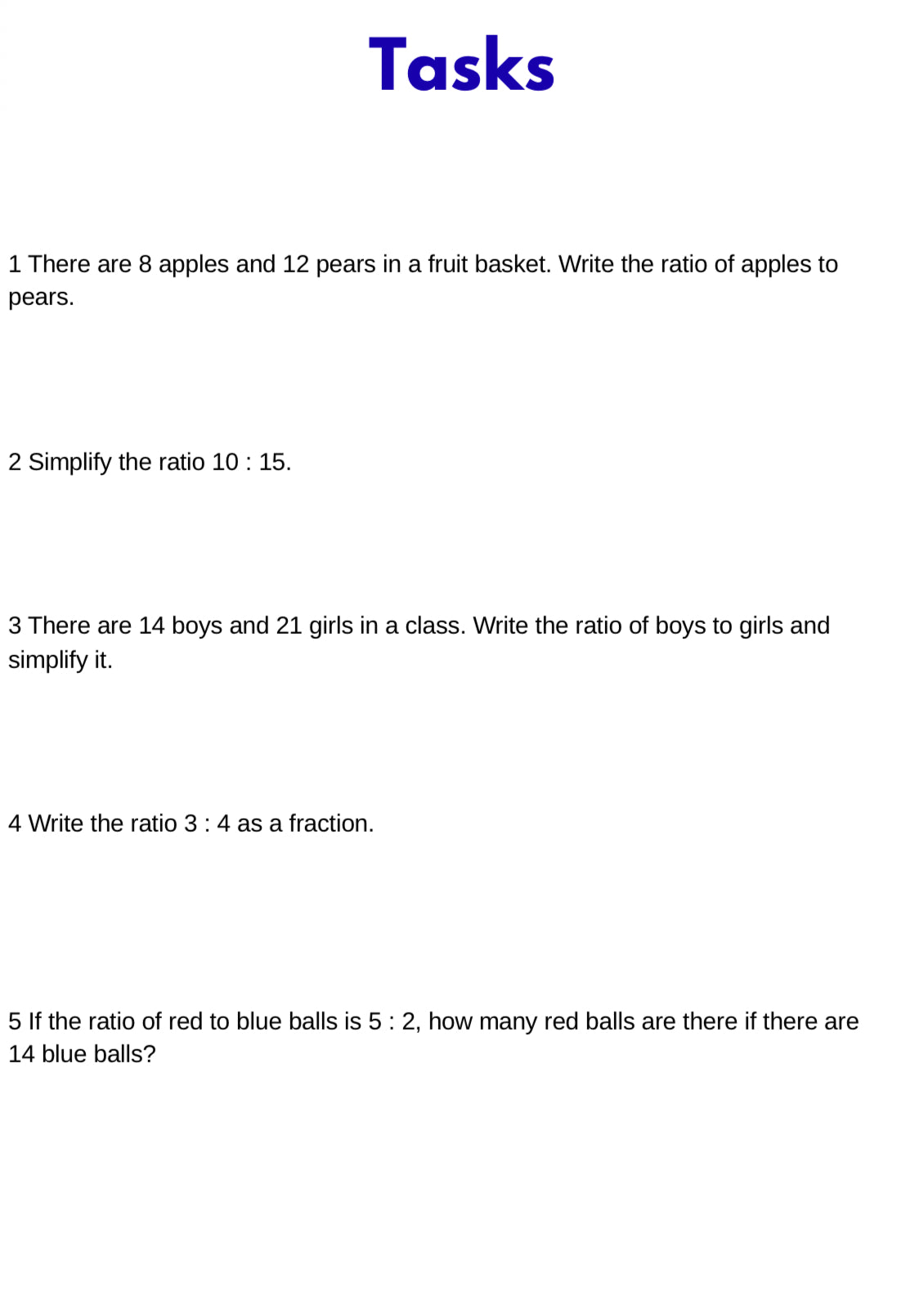 Algebra Basics – Ratio, Proportion and Percentage | Math Foundations Workbook | GRADE 5–9