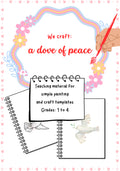 Peace Dove Craft Project – Reflective Worksheet for Grades K–4