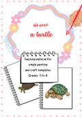 Turtle Painting Worksheet – Calm Art Activity for K–4 Students