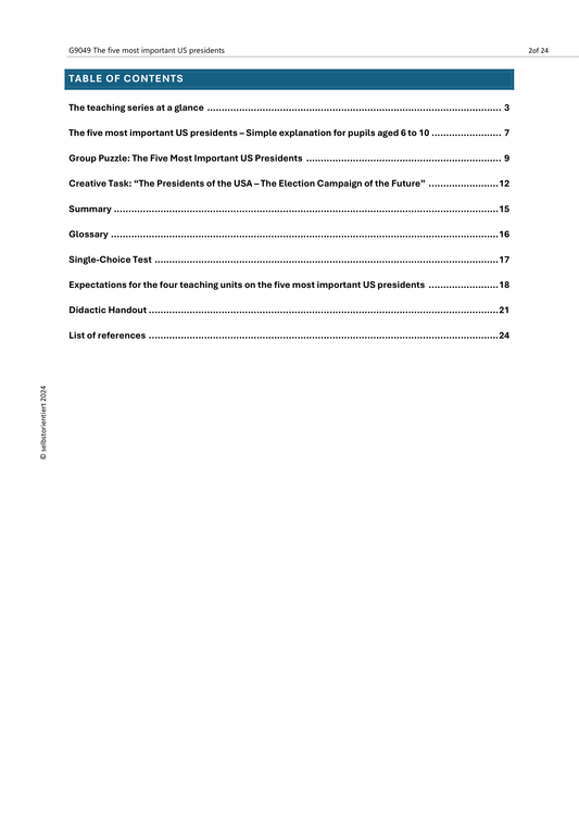 Meet the Presidents – George Washington to Donald Trump (Grades 3–4)