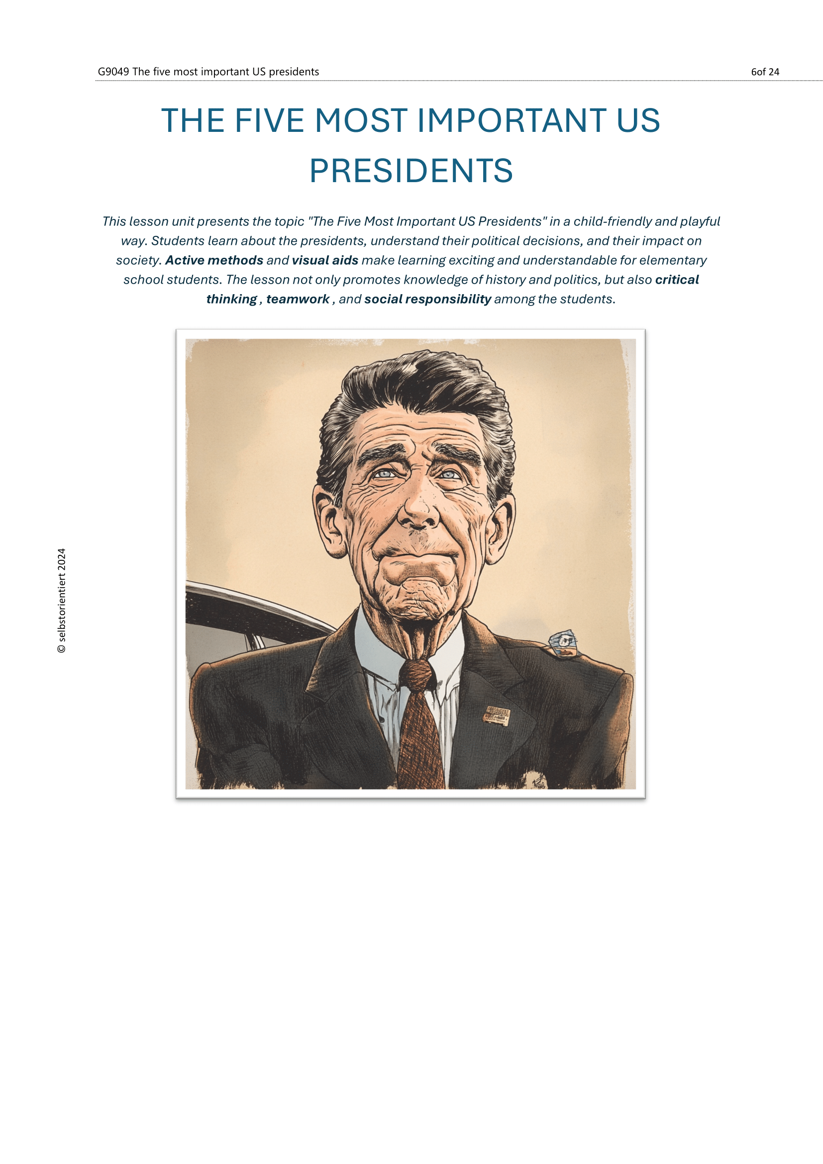 Meet the Presidents – George Washington to Donald Trump (Grades 3–4)