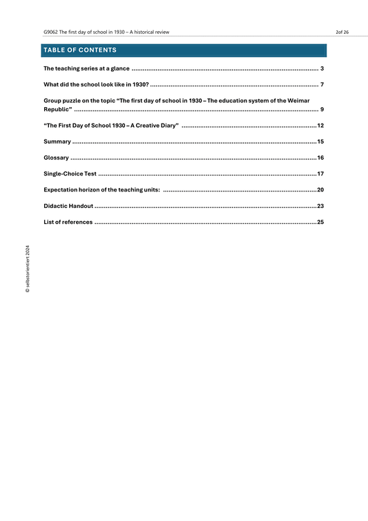 What Was School Like In 1930? - WORKBOOK | Grade 7 - 9