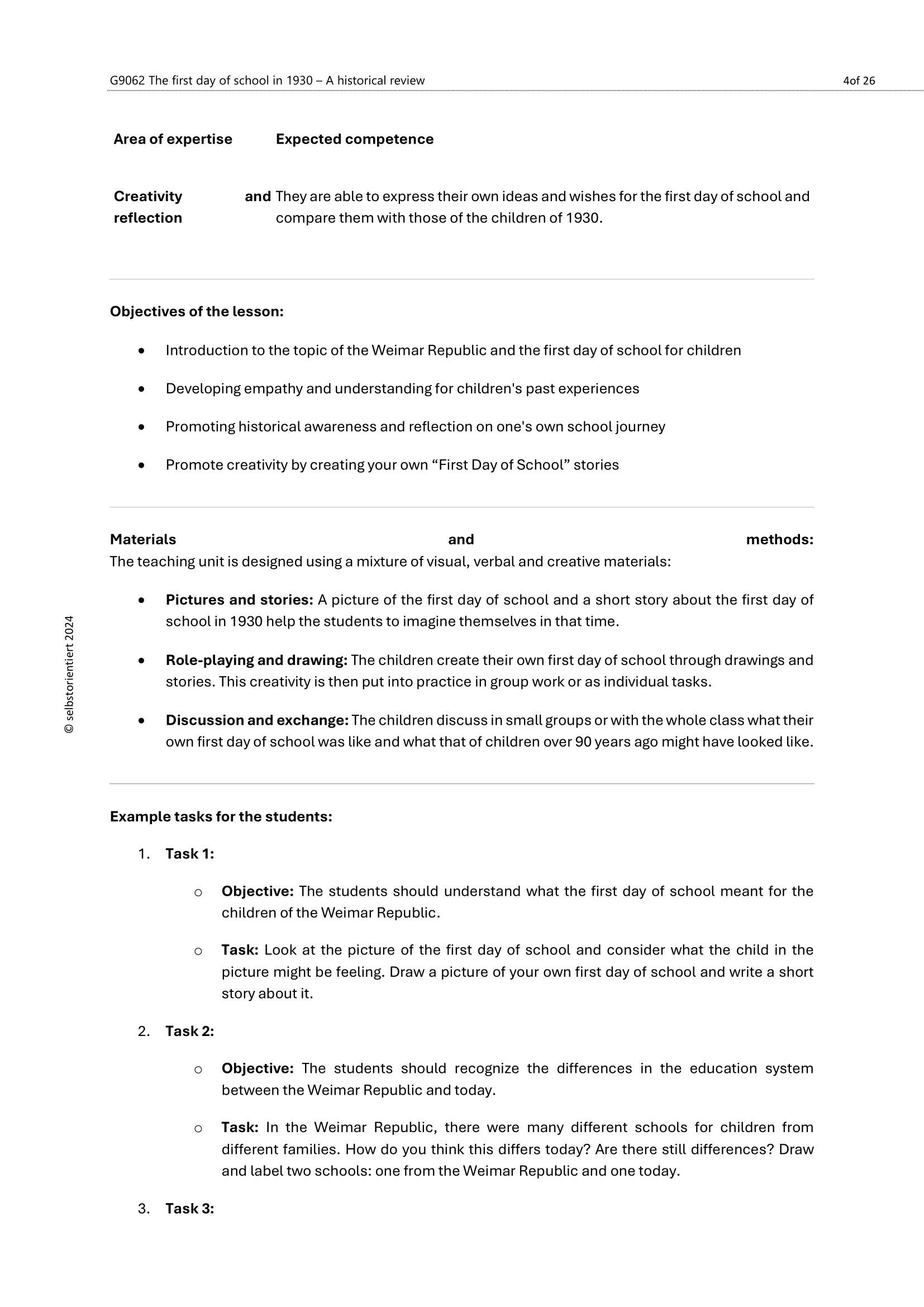 What Was School Like In 1930? - WORKBOOK | Grade 7 - 9