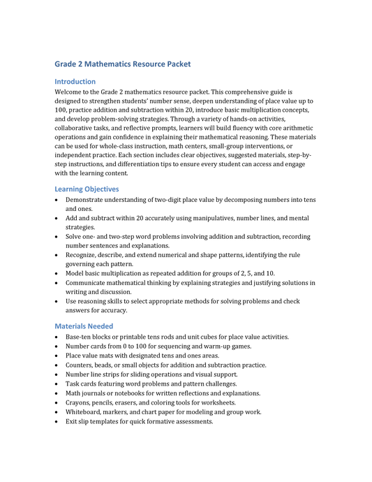 Interactive Math Mission – Numbers 0–100 & Practice Tasks