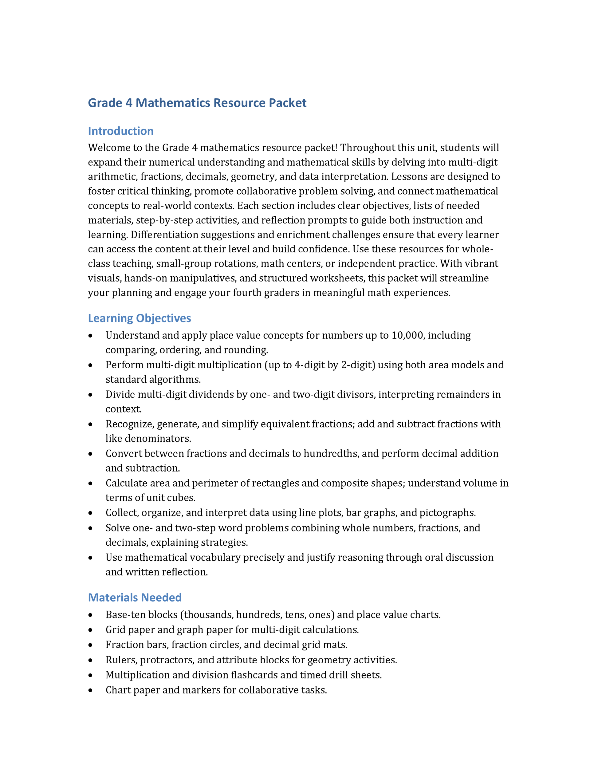 Interactive Math Workshop – Multiply, Divide & Measure with Confidence