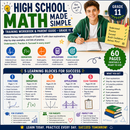 Printable Grade 11 mathematics workbook featuring functions, derivatives, graph analysis, polynomial functions, calculus foundations, worked examples, and exam preparation activities.