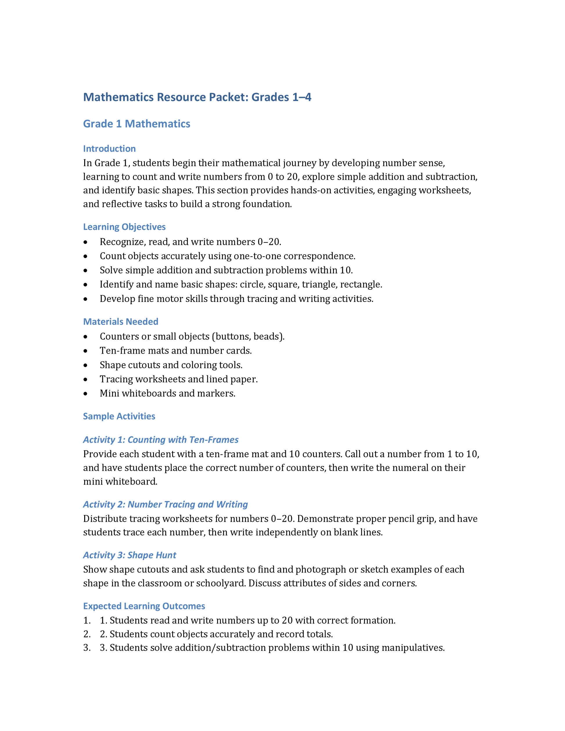 Mega Math Bundle – Growing Resource for Grades 1–4