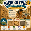 Hieroglyphs: Writing in Ancient Egypt Unit – Worksheets, Projects & Slides (Grades 1–4)