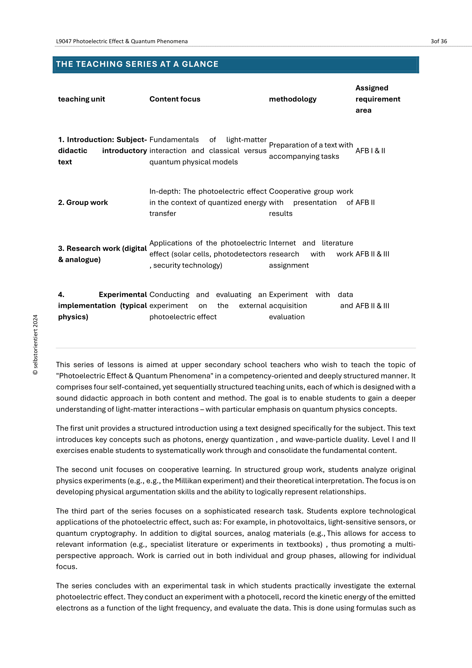 Photoelectric Effect & Quantum Physics – High School Unit