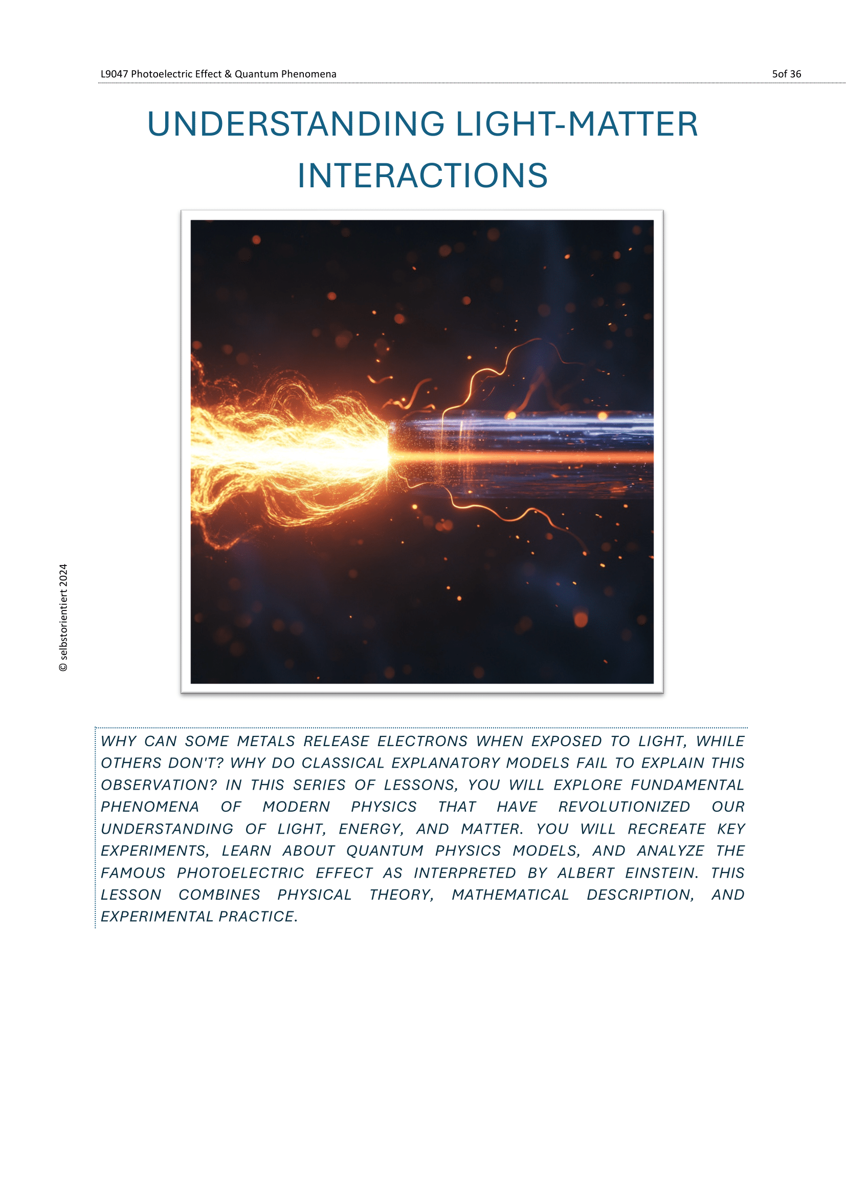 Photoelectric Effect & Quantum Physics – High School Unit