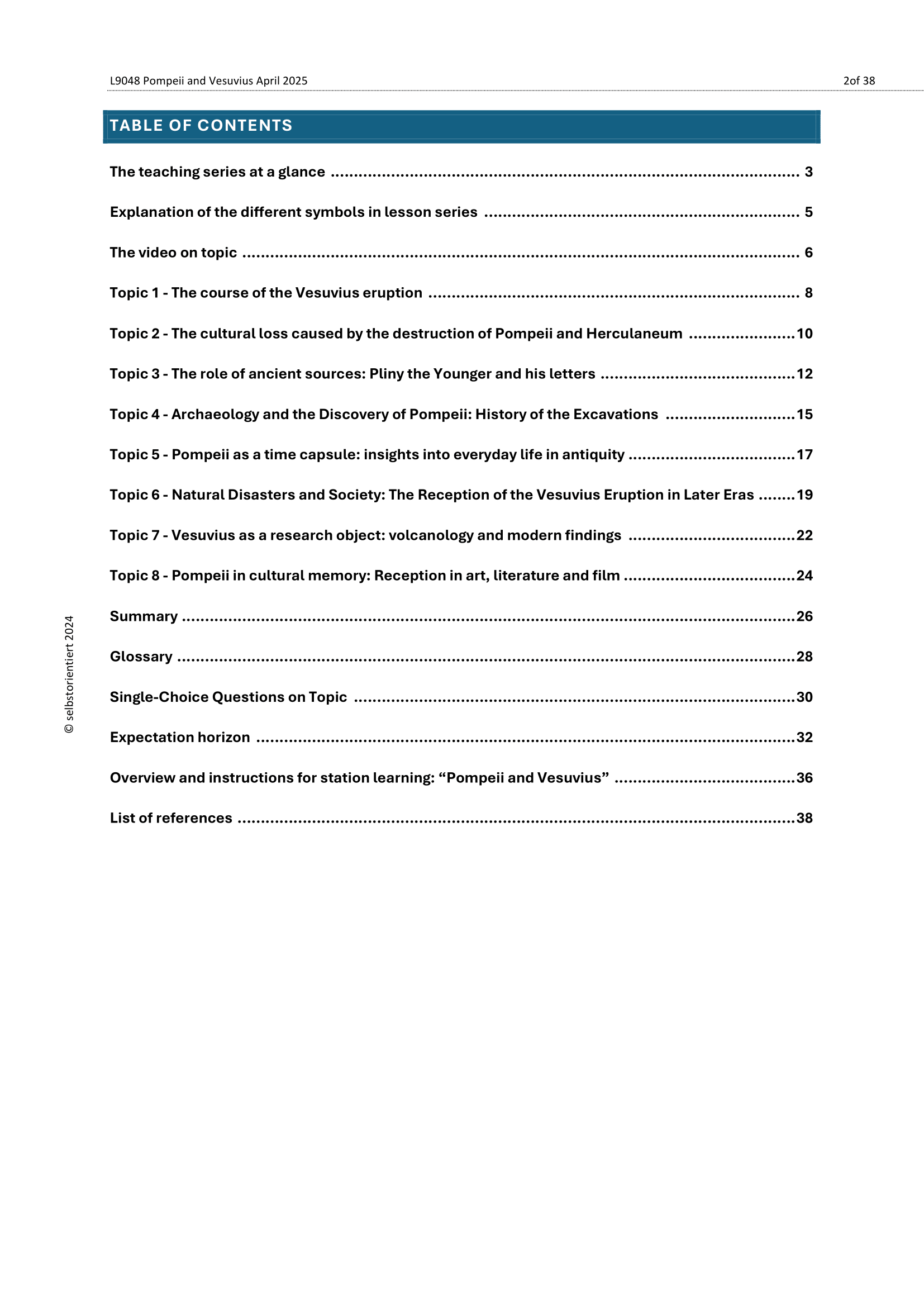 Pompeii and Herculaneum – What Was Lost? History Resource for Grades 7–10