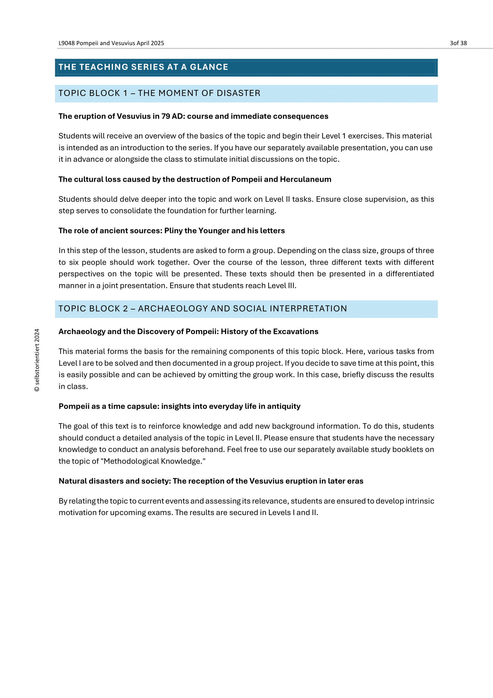 The Cultural Loss of Pompeii and Herculaneum – Advanced History Resource (Grades 11–13)