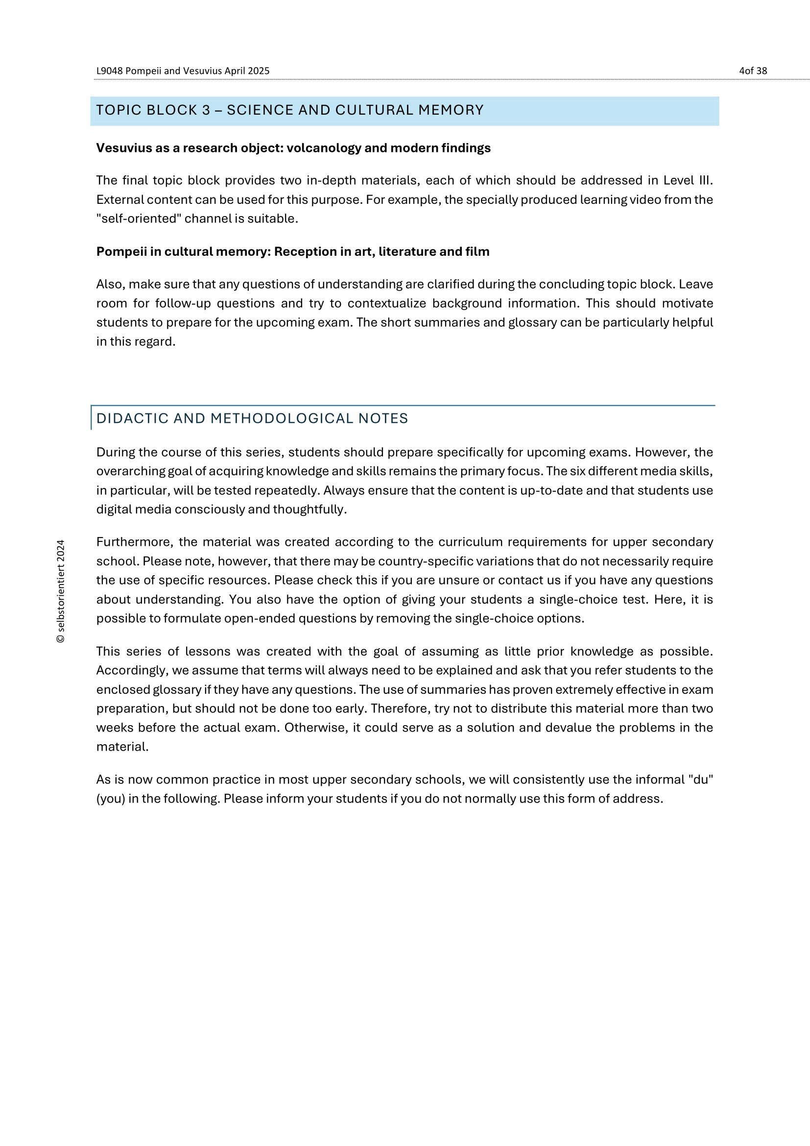 Pompeii and Herculaneum – What Was Lost? History Resource for Grades 7–10