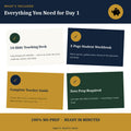 What's included in the Welcome & Course Overview financial literacy lesson: slides, workbook, teacher guide