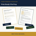 Student workbook and teacher guide preview for the financial literacy Day 1 lesson