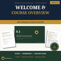 Financial Literacy Day 1 Lesson - Welcome & Course Overview - Slides, Workbook, Notes